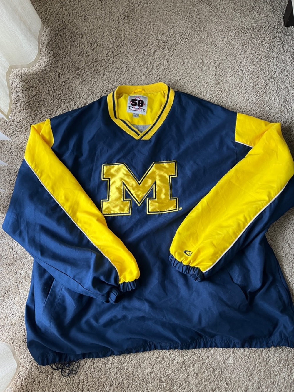 Vintage University of Michigan Navy & Yellow Pullover Jacket